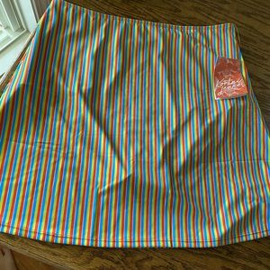 Kortni Jeane Primary stripes high waisted skirt